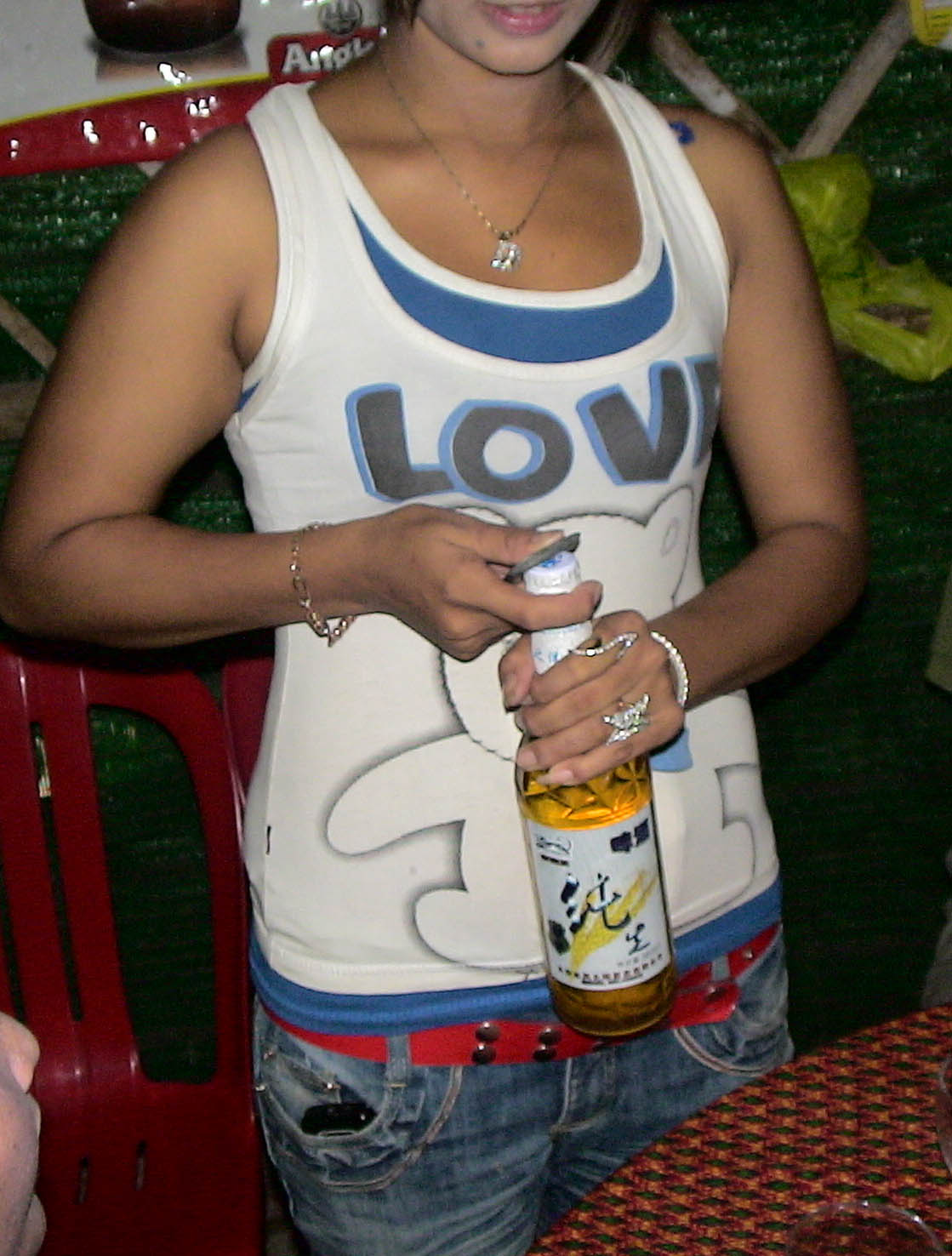 photo of sao pai beer promotion woman